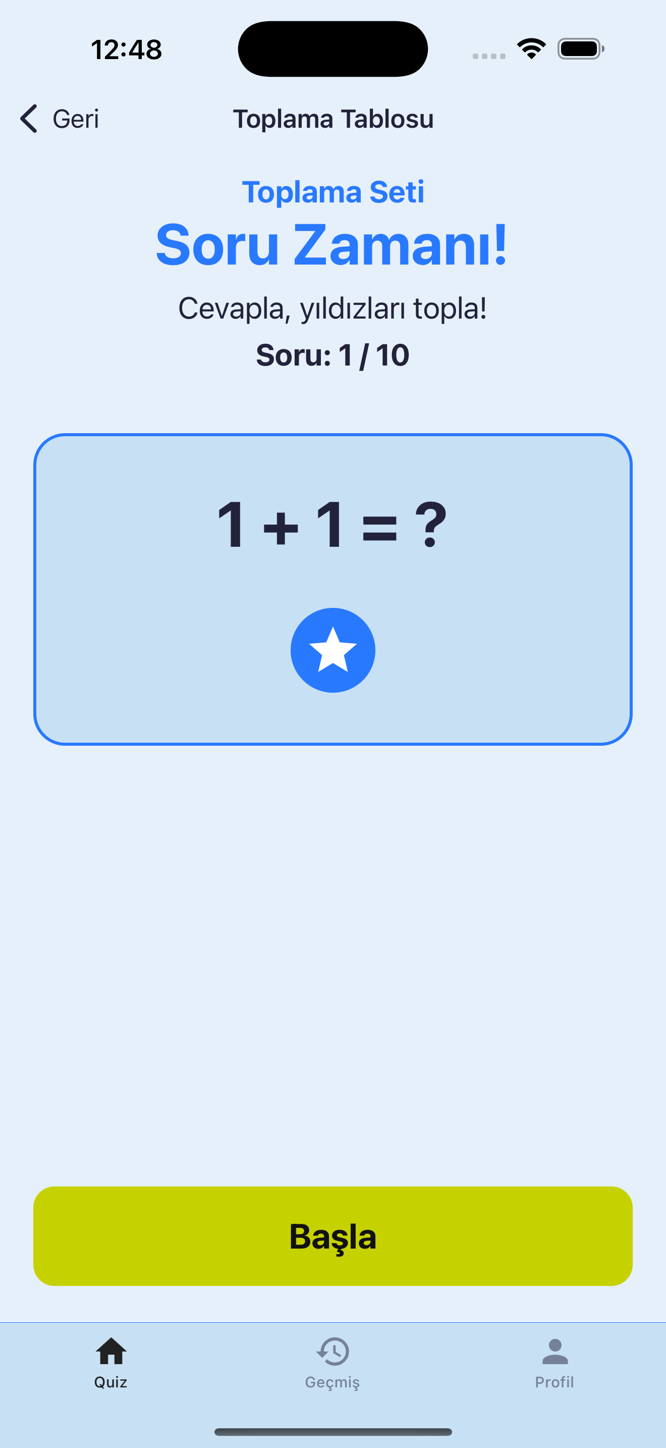 Soru Listesi Ekranı